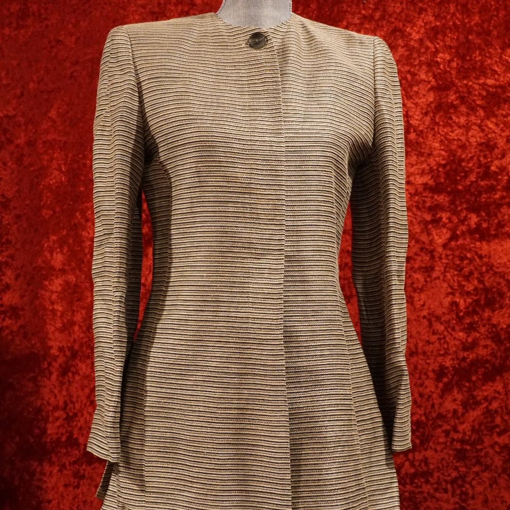 Tan Long Blazer Linda Allard Ellen Tracy